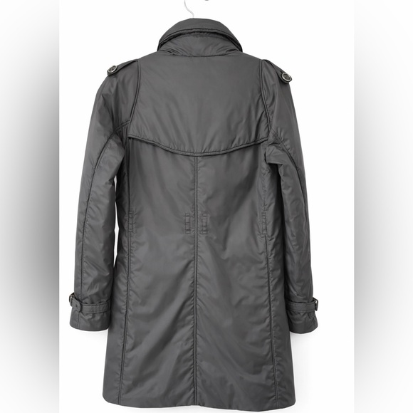 Burberry London Black Insulated Trench Coat Nova Check Packaway Hood US 2 - Picture 4 of 10